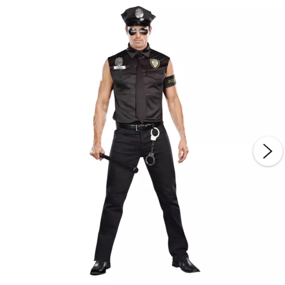 Men's Black Police Officer Costume